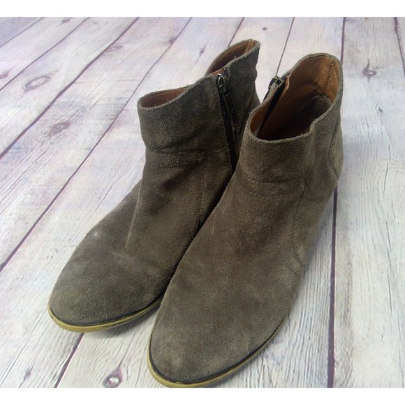 Lucky Brand | Ankle Bootie Grey Leather Size 9.5 - Picture 2 of 7